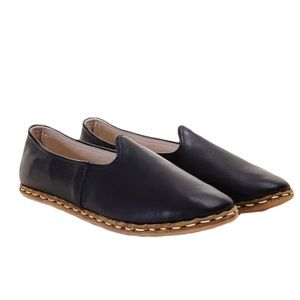 Sabah Beirut Turkish Black Leather Slip On Loafer (Men's 39)